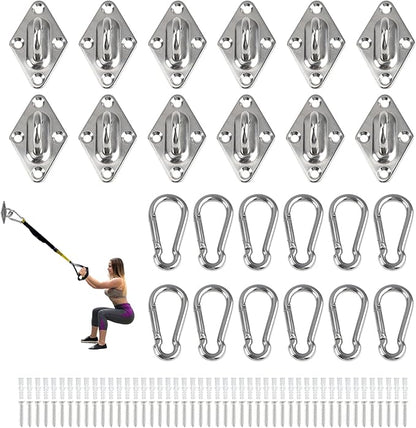 Wall Mount for Resistance Bands, Workout Anchors Wall Resistance with Hook for Fitness Bands, Space Saving Workout Equipment for Home Gym Weight Straps Suspension Training Exercise