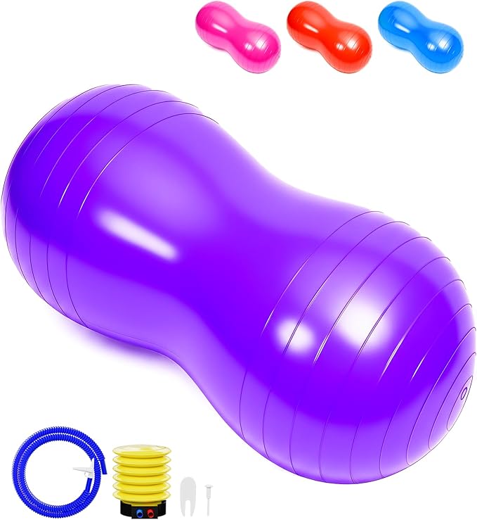 Extra Large Peanut Ball - 39.37"x19.67" Pregnancy, Labor, Birthing, Sensory | Physical Therapy Ball | Exercise Ball - Autism Therapy | Yoga Birth Ball - Core Strength, Stability, Fitness
