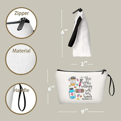 Pharmacist Pharmacy Thank You Funny Graduation Gifts for Women Pharmacists Technician Female Friend Doctor Nurse Travel Cosmetic Pouch Christmas