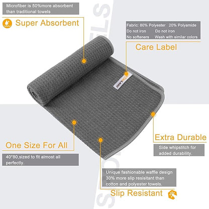 SUNLAND Microfiber Sports Workout Towels Fast Drying Fitness Sweat Towels for Men & Women Lightweight Multi-Purpose Gym Exercise Towel