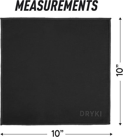 Sweat Absorbing Handkerchiefs - The Original Pocket-Sized Sweat Towels - Quick-Dry Microfiber Sweat Rags for Face, Hands, & Body - Men & Women - Gym, Sports, and Work (Black: 5 Pack)