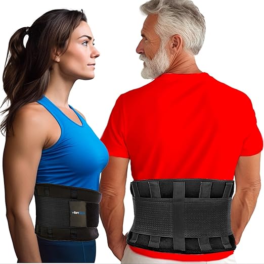 RiptGear Back Brace for Lower Back Pain Relief - Breathable Back Brace for Men and Women - Ideal for Lifting, Work, Sciatica, Herniated Disc, and Lumbar Support - Black, Medium (Waist: 28"-31")