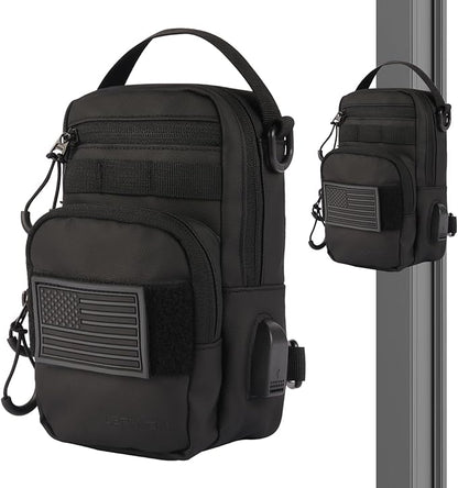 LEPHYON Magnetic Gym Bag, Small Gym Bag for Men & Women, Crossbody Sling Bags with Strong Magnets, USB Charging Port, Multi-Carry Design, Perfect for Travel Workout Sports, Best Gift for Fitness Lover