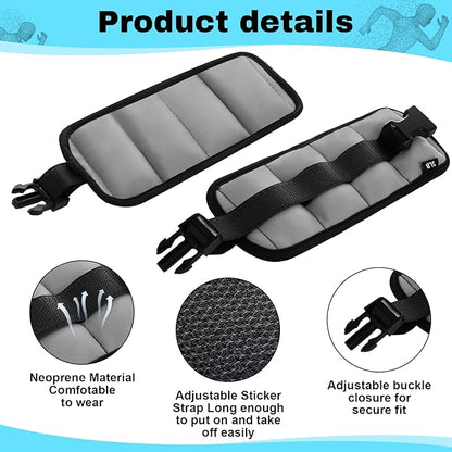 2 Pairs Ankle Wrist Weights for Land or Aquatic Exercise Aqua Cuffs Aqua Aerobics Fitness Bands for Ankle and Wrist Adjustable Weights for Swimming Pool Workout Equipment