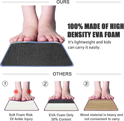 FBSPORT 8ft/9ft/9.5ft Balance Beam Folding Gymnastics Beam Foam Balance Floor Beam Equipment for Kids Adults, Suede Cover Anti Slip Base with Carry Bag for Home School Gym Training
