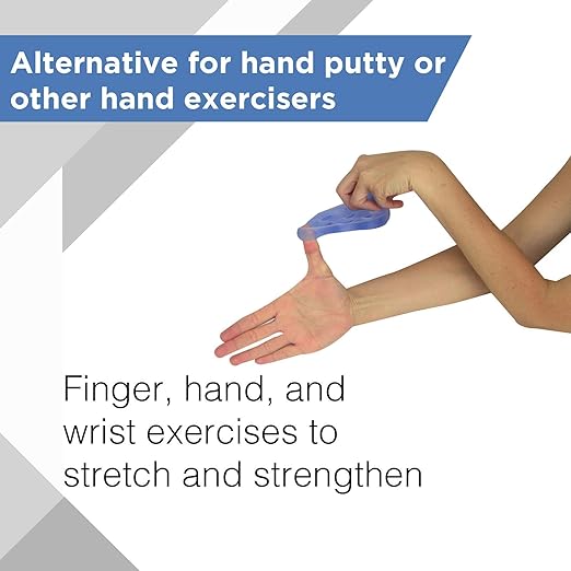 THERABAND Hand Xtrainer, Non-Latex Hand Exerciser for Progressive Hand Therapy, Strengthen Fingers, Hands and Forearms, Grip Trainer, Strengthener, Helps Relieve Joint Pain, Blue, Firm, Advanced