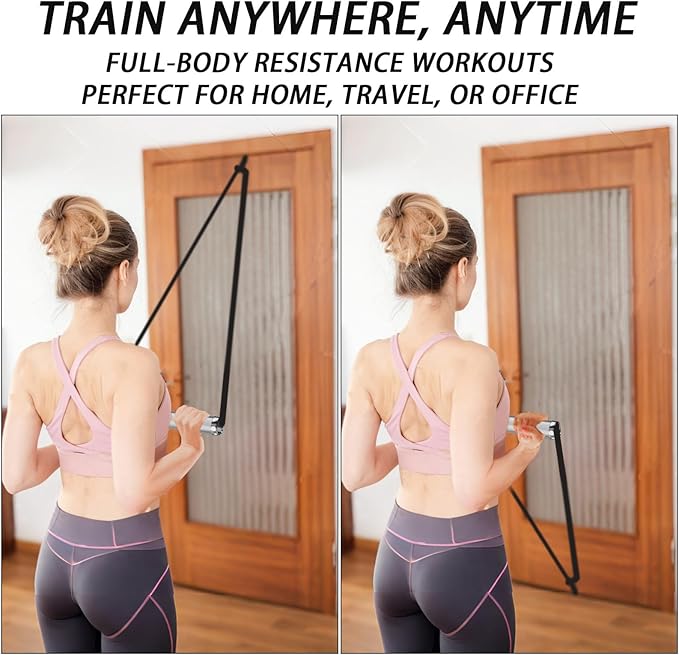 Lights Mountain Wooden Resistance Bands Handles Versatile Exercise Handles with Anti-Slip Grip Tapes for Elastic Band Workouts Home Gym Strength Training and Full-Body Workouts