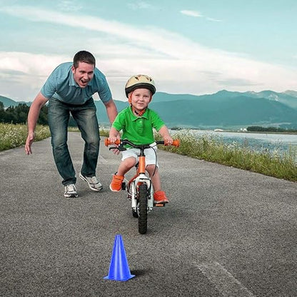 [7 Pack] Traffic Safety Cones, 15 Inch Orange Parking Cones Training Cones, Plastic Cones for Indoor/Outdoor Activity & Festive Events
