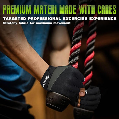 Seektop Workout Gloves for Men and Women, Weight Lifting Gloves with Full Protection, Excellent Grip, Gym, Breathable Exercise Gloves for Weightlifting, Fitness, Training