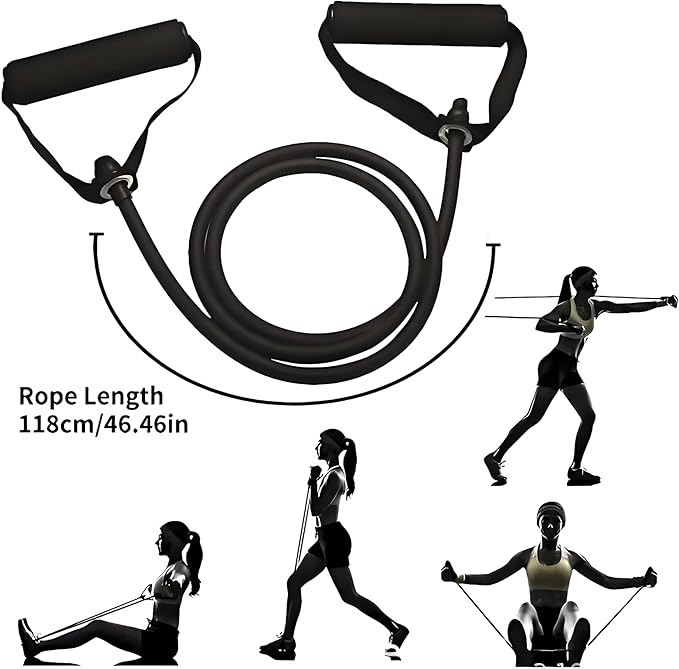 Premium Exercise Bands Resistance Bands Set with Handles & Door Anchor - Perfect Stretch Rope for Home Workouts, Ideal for Fitness Enthusiasts & Home Gym