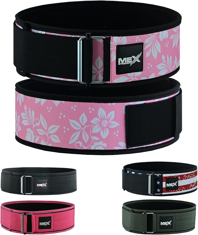 Self Locking Neoprene Gym Weight Lifting Belts for Men Women, Lumbar Support Stability, Adjustable Design, Fit Straps, Deadlifts, Training, Bodybuilding