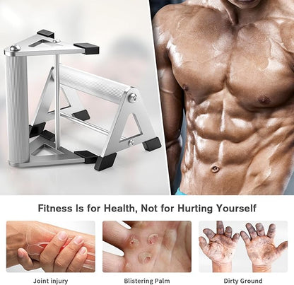 Push Up Stand, Pushup Handles for Strength Training, Heavy-duty Stainless Steel Push Up Bars Gym Exercise Equipment, Hold Up to 500lbs, 1 Pair