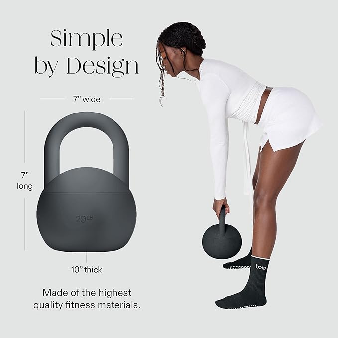 Bala Kettleball, Soft Kettlebell for Women - Kettlebells Strength & Core Training Equipment for Home Gym Workouts - Anti-Slip Grip Exercise Weights with Cushioned Impact-Resistant Base
