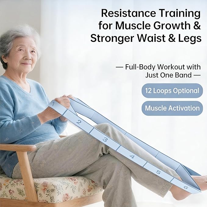 Fitness Resistance Bands, 8/10/12 Loops 3-Piece Set, Fashion Puller Exercise Bands for Yoga, Stretching & Full Body Workouts