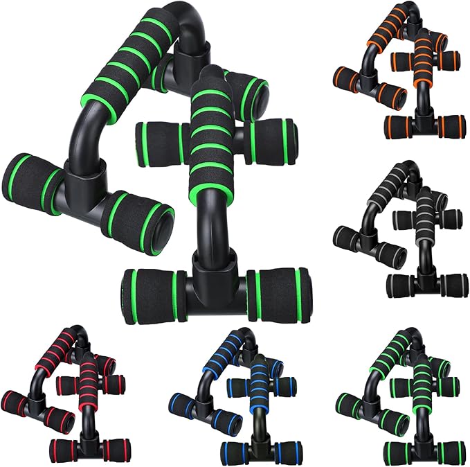 Shappy 6 Pairs Fitness Push up Handles Non Slip Push up Bar Strength Training Gym Exercise Equipment with Cushioned Foam Grip and Sturdy Structure Pushup Bar Portable Training Equipment for Men Home