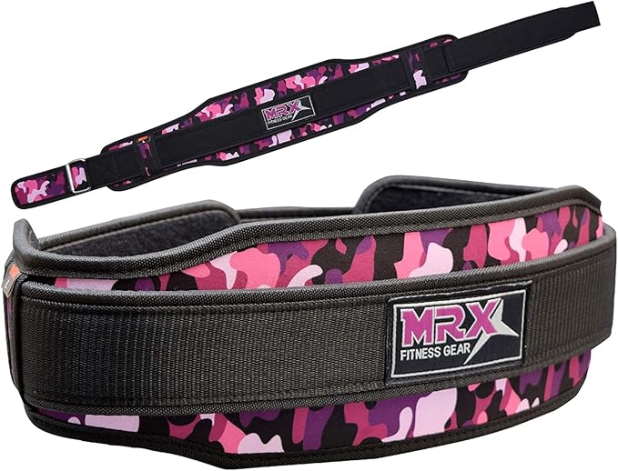 MRX Weight Lifting Belt with Double Back Support Gym Training 5" Wide Belts 11 Colors