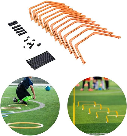 Agility Rings Foldable Balance Multifunction Speed Ladder Football Footwork Training, Orange