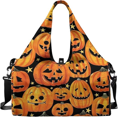 Gym Bag with Yoga Mat Holder Large Tote Bag With Multi Pockets for Women Men Dry Wet Separated Pocket Carryall Yoga Tote Bag for Pilates Travel Workout Office