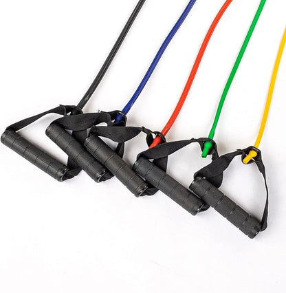 Body-Solid Tools Medium Resistance Tube Bands - Exercise Tubes for Workouts, Beachbody Fitness, Home Gym - Durable Resistance Tubing with Comfort Grip Handles
