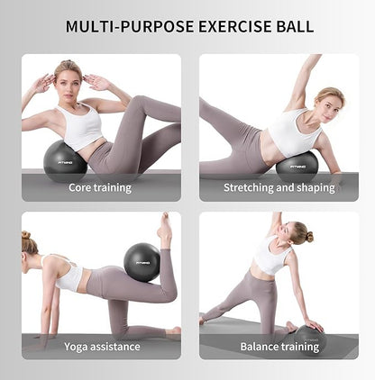 FITMIND_Pilates Ball 10 Inch Anti-Burst Slip Resistant Mini Yoga Ball for Fitness, Core Training, Physical Therapy, Balance, Stability, Stretching 200kg 440lbs Capacity