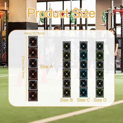 Agility Ladder Mat Training Equipment Portable Multipurpose, Foldable, Speed Agility Training Ladder, Footwork Practice