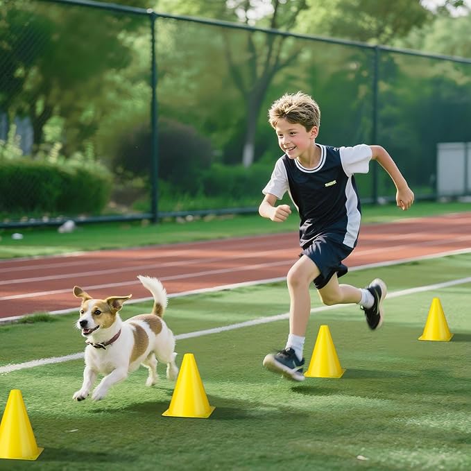36pcs Cones 7 Inch Soccer Cones and Plastic Traffic Cones, Durable Cones for Sports Training, Ideal for Soccer, Basketball, Football, Skating, and Agility Drills Practice
