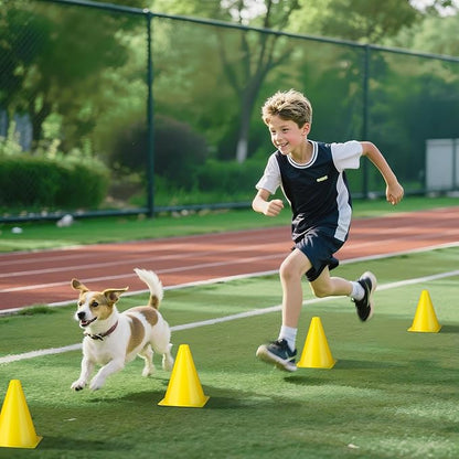 36pcs Cones 7 Inch Soccer Cones and Plastic Traffic Cones, Durable Cones for Sports Training, Ideal for Soccer, Basketball, Football, Skating, and Agility Drills Practice