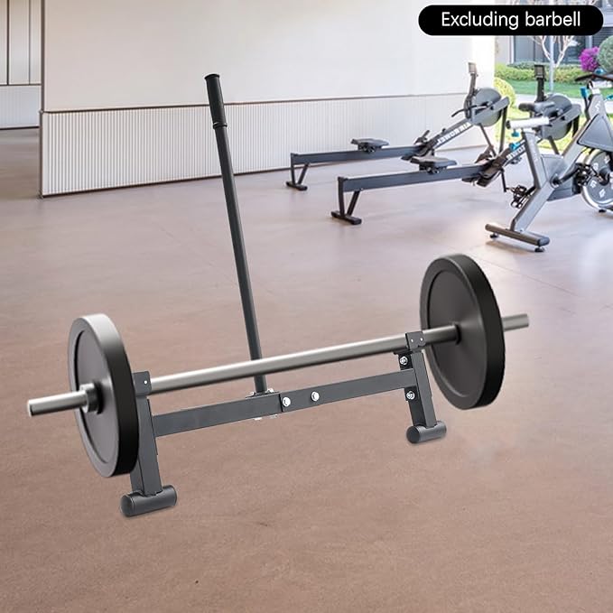 Deadlift Barbell Jack Stand, Heavy Duty Carbon Steel Bilateral Barbell Changer for Easy Changing Plates, Anti-slip Handle Deadlift Stand for Home Gym Exercises, Black