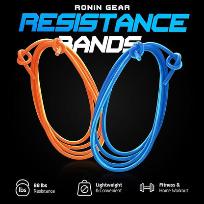 Resistance Bands - 16 Feet Long - 88 lbs Resistance - Strength Training Bands - Elastic Workout Bands - Wrestling Resistance Bands - Fitness & Home Workout Equipment - Resistance Training
