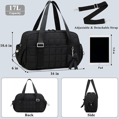 CAMTOP Gym Bag for Women, Lightweight Duffle Bag for Travel With Insulated Pocket and Wet Pocket, Small Carry On Bag for Dance Yoga Work