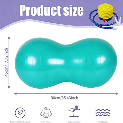 Peanut Ball - Exercise Ball Anti Burst Yoga Ball for Labor Birthing, Physical Therapy for Kids, Core Strength, Flexible Seating, Home & Gym Fintness, Sensory Chair Wiggle Seat for Boys and Girls