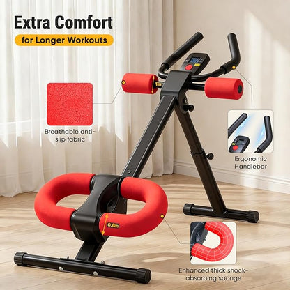 NEWBULIG Ab Machine, Abs Workout Equipment for Home Gym, Adjustable Ab Trainer Machine for Stomach Workout, Foldable Abdominal Trainer