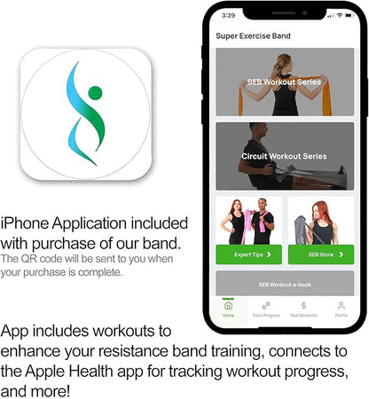 Resistance Band for Working Out | Super Exercise Bands 8,16,24 Yard Bulk Rolls |10 Strengths in Light Medium and Heavy Resistance Bands | Latex Free Workout Bands Including App and e-Book