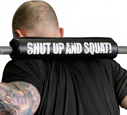Dark Iron Fitness Barbell Pad w/Extra Thick Foam Padding, Non-Slip Hook and Loop Closure for Olympic Bars Weight Training Shoulder & Neck Protection Support, for Squats Hip Thrusts Lunges
