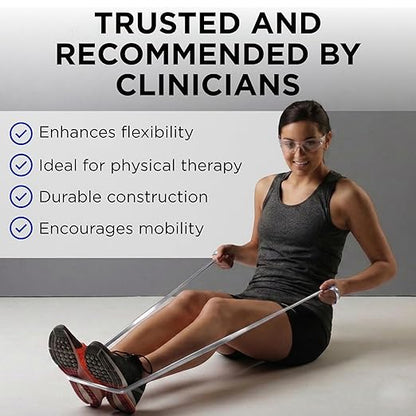 THERABAND Professional Latex Resistance Bands, Individual 6 Ft Elastic Band for Upper & Lower Body Exercise, Physical Therapy, Pilates, At-Home Workouts, 6 Foot, Silver, Super Heavy, Level 7