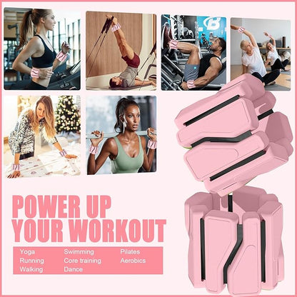 ADLIFE Adjustable Wrist Ankle Weights for Women Men Kids, 2 Lbs Wearable Arm Leg Weights Set of 2(1 Lb Each), Weighted Wristbands Exercise Weights for Walking Running Pilates Yoga Home Gym Workout