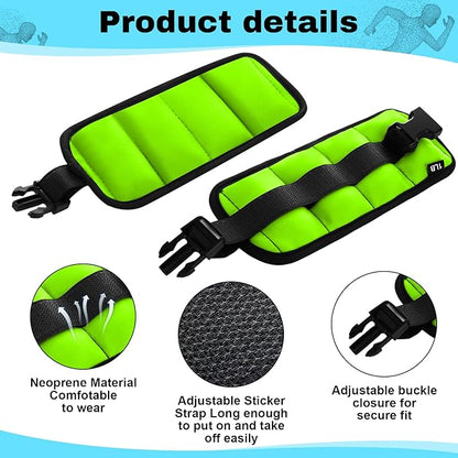 2 Pairs Ankle Wrist Weights for Land or Aquatic Exercise Aqua Cuffs Aqua Aerobics Fitness Bands for Ankle and Wrist Adjustable Weights for Swimming Pool Workout Equipment