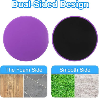 PATIKIL Core Sliders for Working Out, Dual Sided Exercise Sliders Fitness Workout Discs Strength Slides Discs for Gym Carpet Hardwood Floor
