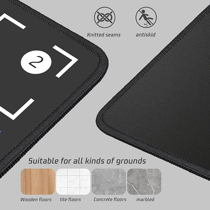 Portable Basketball Footwork Training Mat, Agility Footstep Training Mat, Basketball Pads for Training All Levels, Non-Slip Silent Equipment for All Ages to Improve Speed, Strength and Coordination