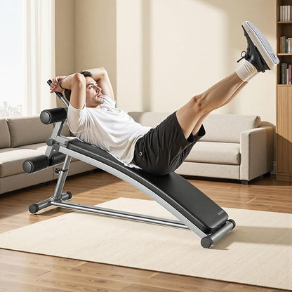 VEVOR Sit Up Bench, Decline Ab Bench with Reverse Crunch Handle, Adjustable Height Setting, Heavy Duty Steel, 500/600/1000 Lbs Capacity for Home Gym Workouts, Strength Training, Full Body Muscles