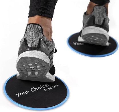 Your Choice Core Sliders - Dual Sided Exercise Gliding Discs for Carpet & Hardwood, 7" Workout Sliders