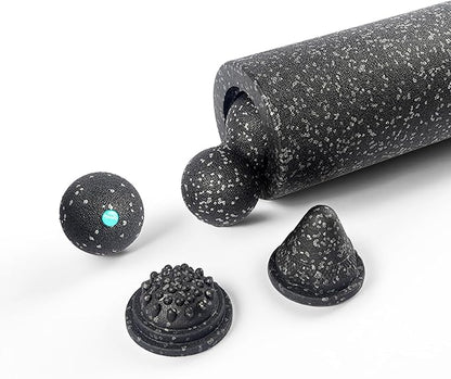 5-in-1 Foam Roller Set for Muscle Recovery – Includes Yoga Roller, Massage Ball, Peanut Ball, Cone, and Acupressure Disc – for Back, Legs, and Full Body Relief