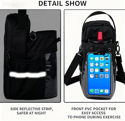 Magnetic Gym Bag for Men & Women – Strong Magnetic Water Bottle Holder & Touch-Screen Phone Pocket | Adjustable Strap Sling Bag for Gym, Travel, Sports | Keep Items Secure & Off Dirty Floors