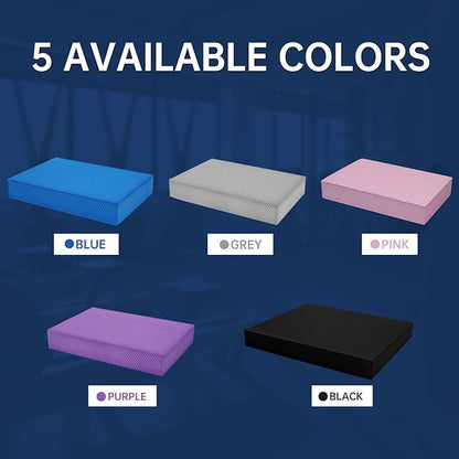 Exercise Balance Pad，High-Density Balance Foam Mat for Physical Therapy Equipment & Strength Stability Training, Slip Resistant TPE Mat for Yoga, Pilates, Meditation,Chair Cushion