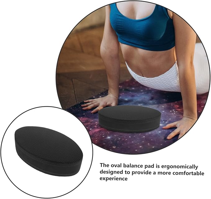 Ergonomic Oval Tpe Non-slip Cushion for Yoga Pilates Fitness Training Stability and Strength Improvement Multifunctional Floor Mat for Balance Exercises and Workout