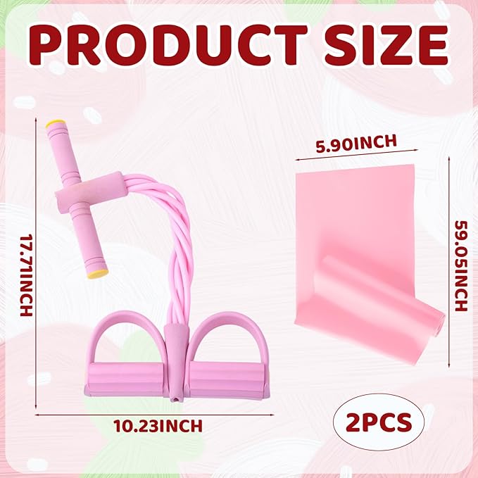 Pedal Resistance Band, 6 Tube Foot Pedal Handles Resistance Bands, Multifunction Pull Up Assistance Bands for Full-Body Strength Training and Muscle Toning, Women Home Gym and Travel Workout