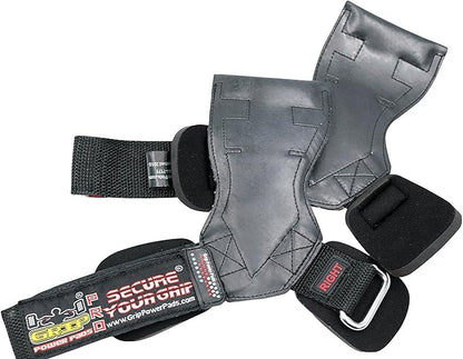 Lifting Grips PRO Weight Gloves Heavy Duty Barbell Gymnastics Straps Alternative to Power Hooks Deadlifts Adjustable Neoprene Padded Wrist Wrap