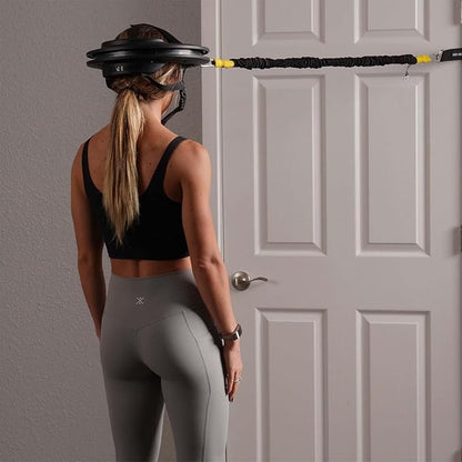 Iron Neck Door Anchor for Resistance Bands - Portable Exercise Band Accessories Home or Gym Workouts - Padded Door Anchor, Resistance Band Workouts for Men and Women - Lock Door