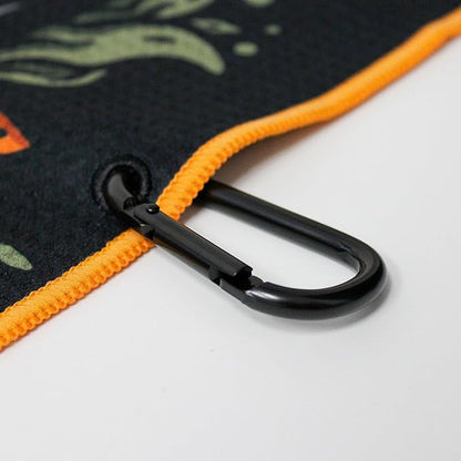 RokFit Gym & Golf Towel – Multi-Use, Quick-Dry, Durable Utility Towel with Bold Graphic and Carabiner Clip (Trust The Process)
