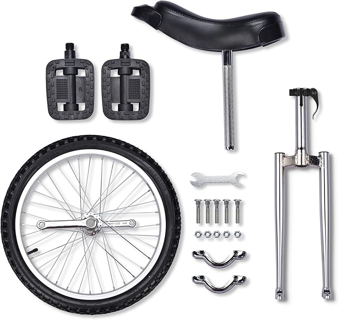 AW 16/18/20/24 Inch Wheel Outdoor Unicycle Adjustable Seat Exercise Bicycle Fit Adults Kids Outdoor Sports Fitness Exercise, for Choice
